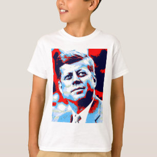 Camiseta Pop Art JFK John F. Kennedy Red Blue