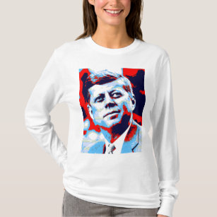 Camiseta Pop Art JFK John F. Kennedy Red Blue