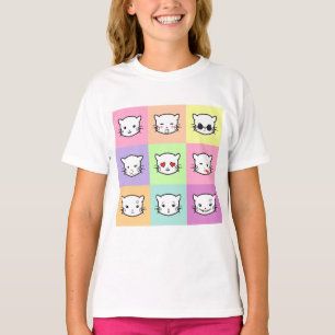 Camiseta Pop Art Kawaii Cat Emoji