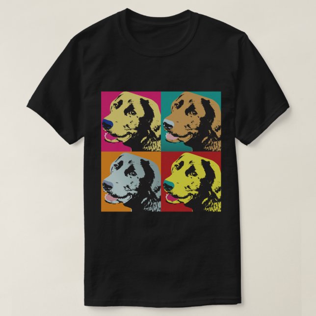 Camiseta Pop Art Labrador Retriever (Frente do Design)