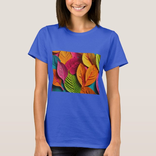 Camiseta "Pop Art Leaf Burst" (Frente)