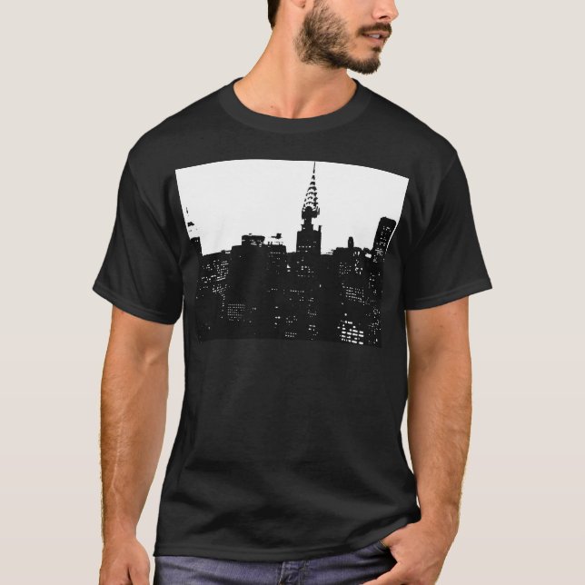 Camiseta Pop Art New York Silhouette (Frente)