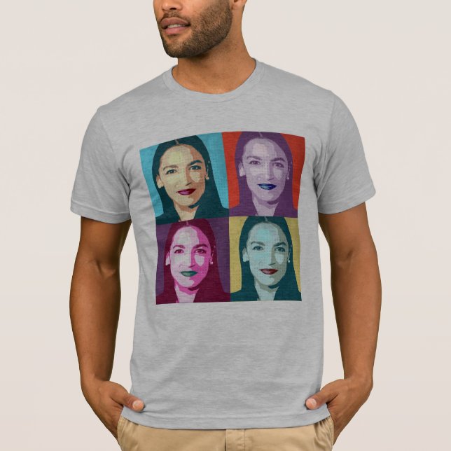 Camiseta Pop art Ocasio-Cortez (Frente)