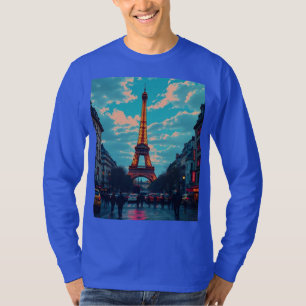 Camiseta Pop Art Paris - Vibrante paisagem digital