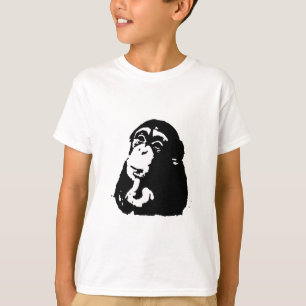 Camiseta Pop Art Pensando Chimpanzé