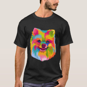 Camiseta Pop Art Pomeraniano Cães Cachorros Masculinos Mulh