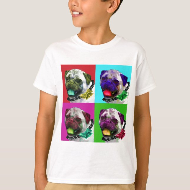 Camiseta Pop Art Pug (Frente)