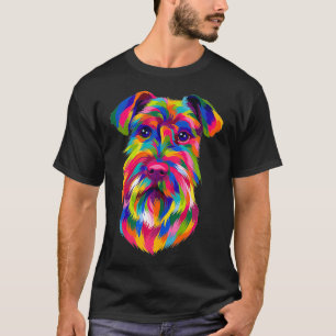 Camiseta Pop Art Schnauzer Cute Paw Pet Gift Men Mulheres C