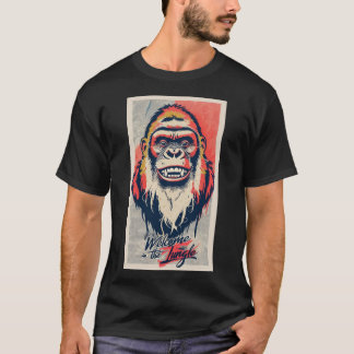 Camiseta Pop Art Silkscreen Gorilla Com Cores Neon