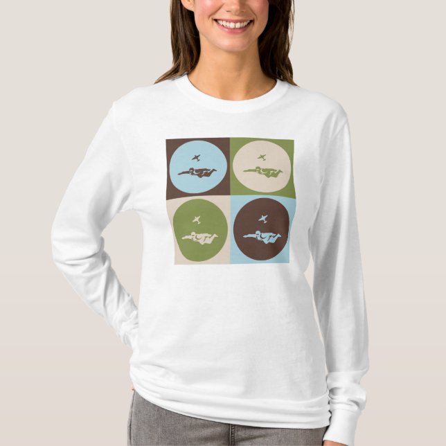 Camiseta Pop art Skydiving (Frente)