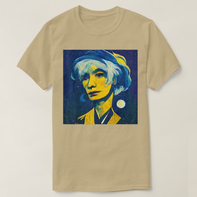 Camiseta Pop Art Starry Night Andy T-Shirt Copy (Frente do Design)