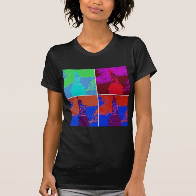 Camiseta Pop Art Style Estátua da Liberdade (Frente)