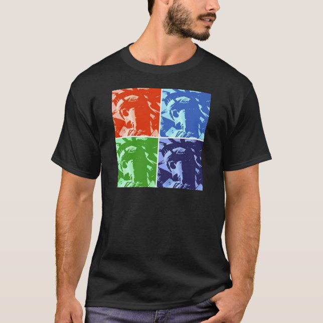 Camiseta Pop Art Style Estátua da Liberdade em Nova Iorque (Frente)