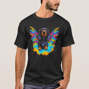 Camiseta Pop Artista Dachshund Angel Dog