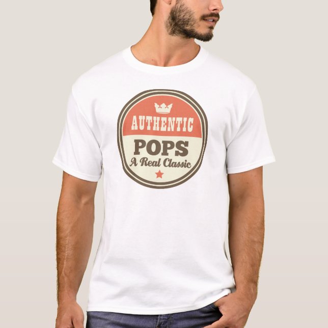 Camiseta Pop autênticos um clássico real (Frente)