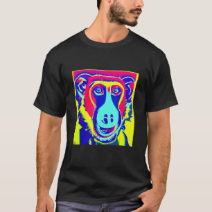 Camiseta Pop Baboon Diversão Trendência Para Homens Mulhere