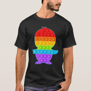 Camiseta Pop Bonito Pinguim Pinguim Pidget Toy Árvore de Na