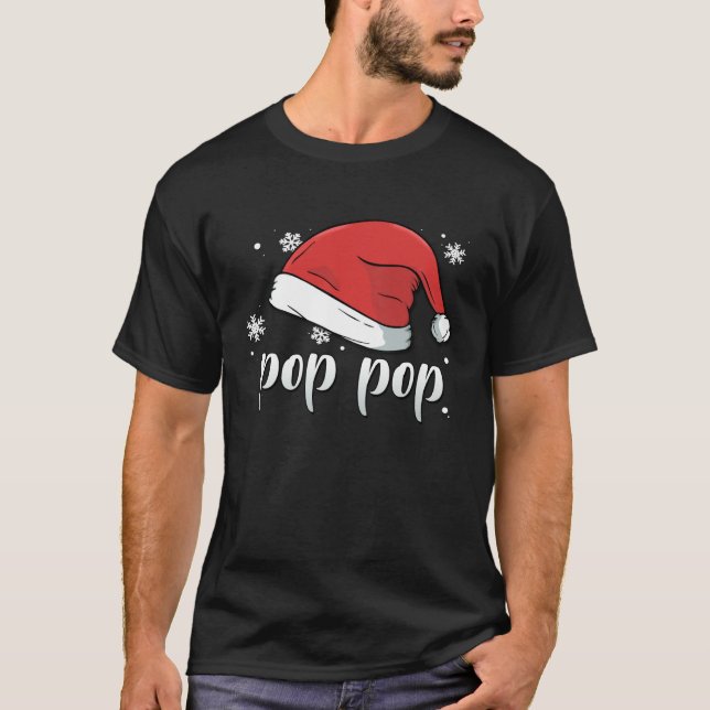 Camiseta Pop Christmas Santa Dad Matching Family Group Dadd (Frente)