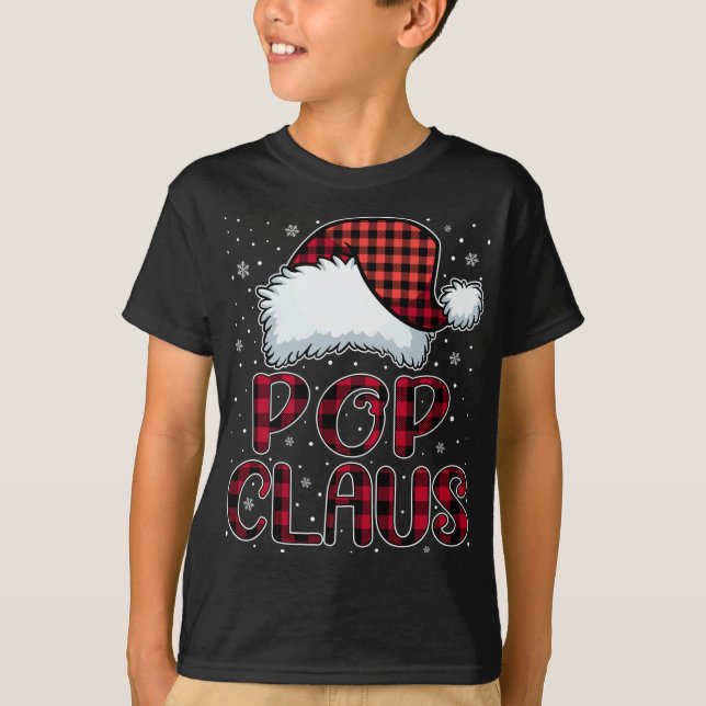 Camiseta Pop Claus Feliz Natal Papais noeis Vermelhos Xadre (Frente)