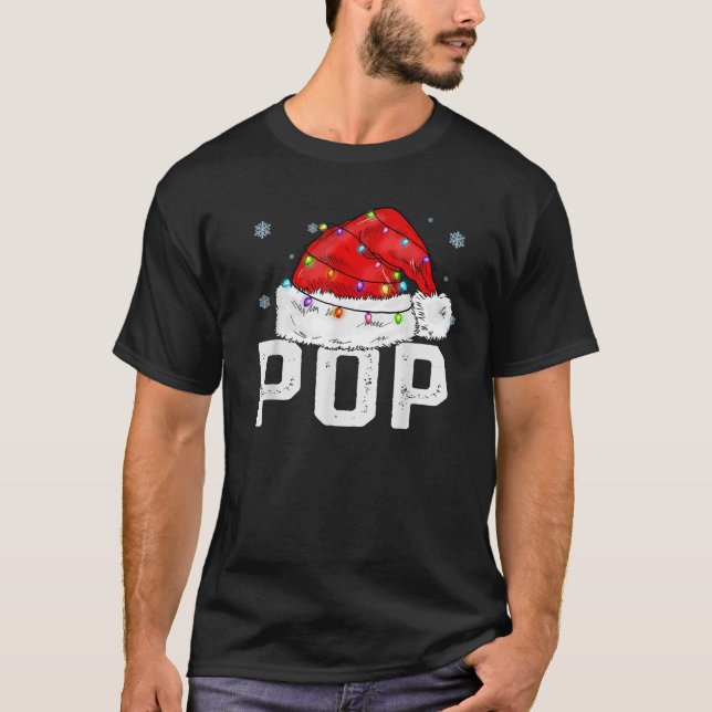 Camiseta POP Claus Funny Família Xmas Correspondente Vovô C (Frente)