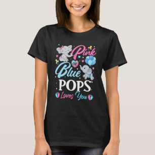 Camiseta Pop Cor-de-Rosa Azul Elefante Te Ama A Revelação D