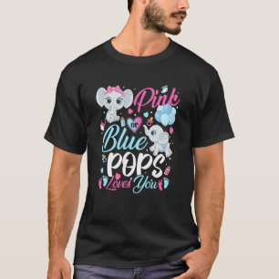 Camiseta Pop Cor-de-Rosa Azul Elefante Te Ama A Revelação D