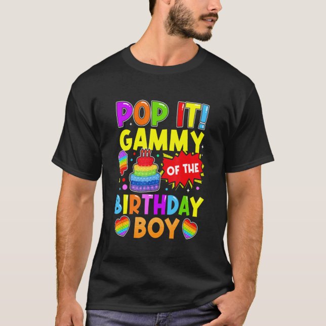 Camiseta Pop Da Família Birthday Boy Fidget Kids (Frente)