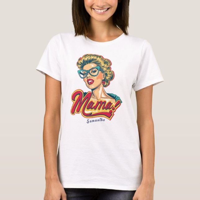 Camiseta Pop da Mãe Personalizada Art 2 (Frente)