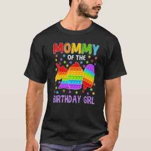 Camiseta Pop Da Mamãe Do Aniversário Da Filha Do Aniversári