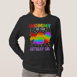 Camiseta Pop Da Mamãe Do Aniversário Da Filha Do Aniversári