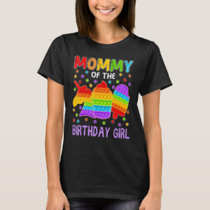 Camiseta Pop Da Mamãe Do Aniversário Da Filha Do Aniversári