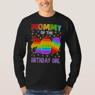 Camiseta Pop Da Mamãe Do Aniversário Da Filha Do Aniversári