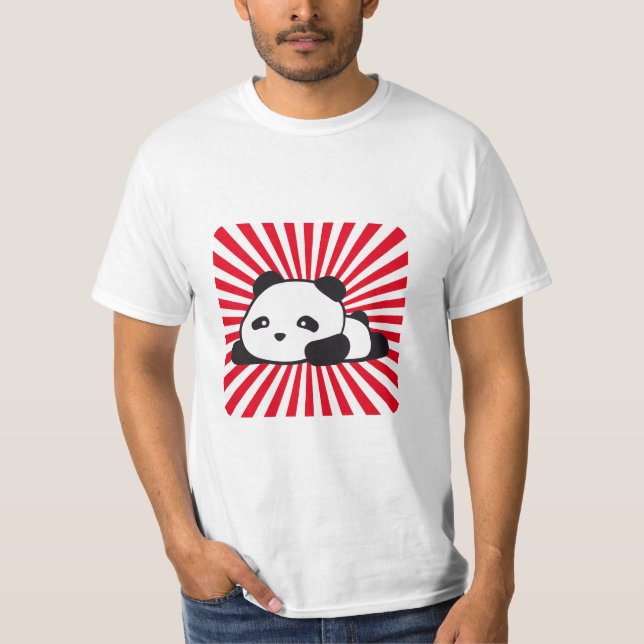 Camiseta Pop da panda de Kawaii (Frente)