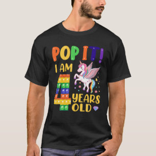 Camiseta Pop De 4 De Aniversário Garotas Rapazes De 4 Anos