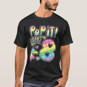 Camiseta Pop De 8º Aniversário Meninas Rapazes De 8 Anos