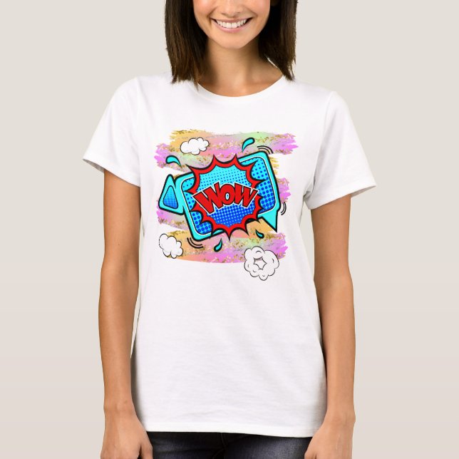 Camiseta Pop de Arte com Estilo em Quadrinhos T-Shirt Verme (Frente)