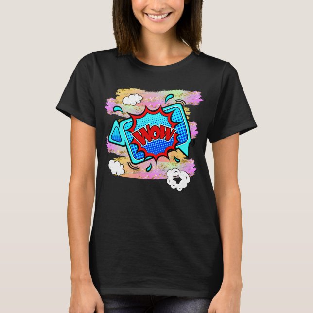 Camiseta Pop de Arte com Estilo em Quadrinhos T-Shirt Verme (Frente)