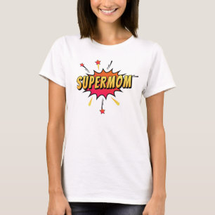Camiseta Pop de Arte da Super-Mãe Retrópica T-Shirt