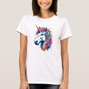 Camiseta Pop de Arte de Dispersão de Tinta Vibrante, Colori