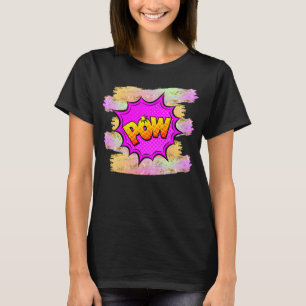 Camiseta Pop de Arte de Estilo de Quadrícula Retro-Amarelo