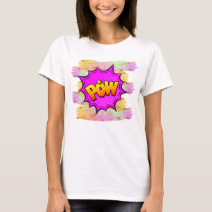 Camiseta Pop de Arte de Estilo de Quadrícula Retro-Amarelo 