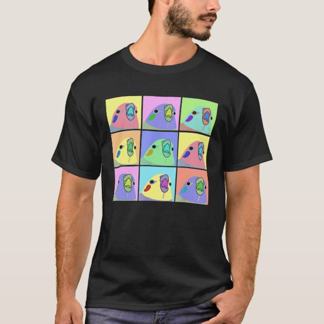 Camiseta Pop de Arte Engraçada Cockatiel Birb Memes Pet Bir (Frente)