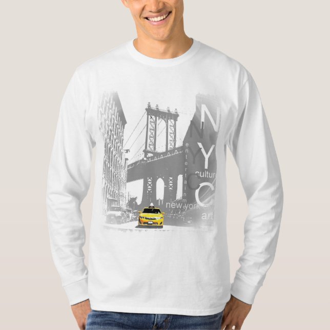 Camiseta Pop de Arte Moderna Nova Iorque Nyc Yellow Taxi (Frente)