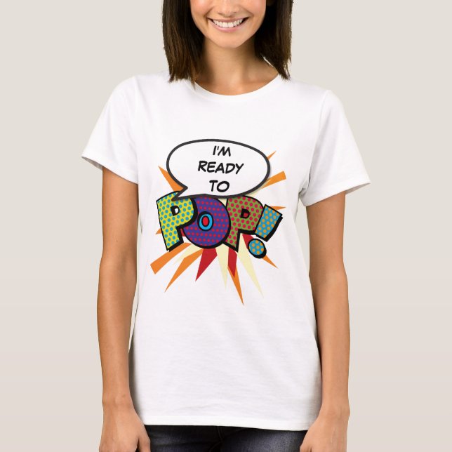 Camiseta Pop de arte personalizada de quadrinhos pronta par (Frente)