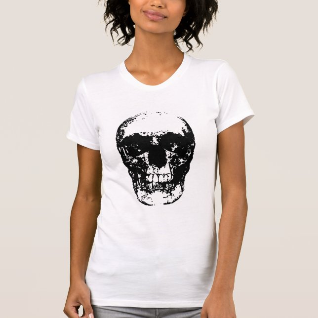 Camiseta Pop de Arte Preta e Branca (Frente)