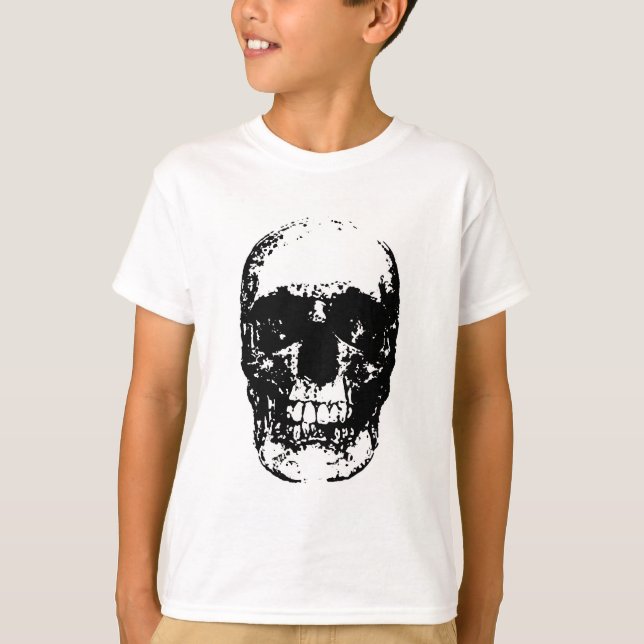 Camiseta Pop de Arte Preta e Branca (Frente)