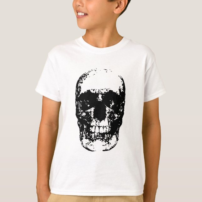 Camiseta Pop de Arte Preta e Branca (Frente)