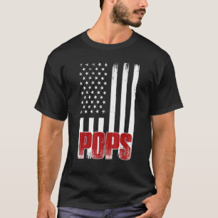 Camiseta Pop De Bandeiras Americanas Incomodadas Para O Pai