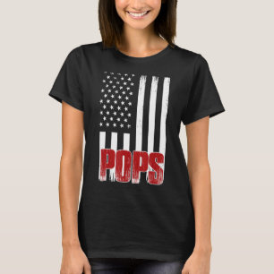 Camiseta Pop De Bandeiras Americanas Incomodadas Para O Pai