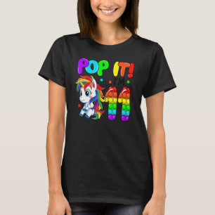 Camiseta Pop de Brinquedos de Fidget do Unicórnio Bonito So
